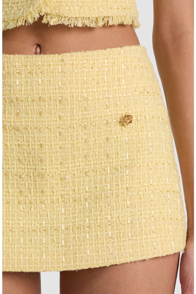 Mace Tweed Miniskort, Alternate, color, BUTTER