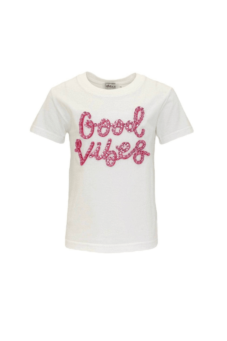 Crystal Good Vibes T-shirt, Main, color, White