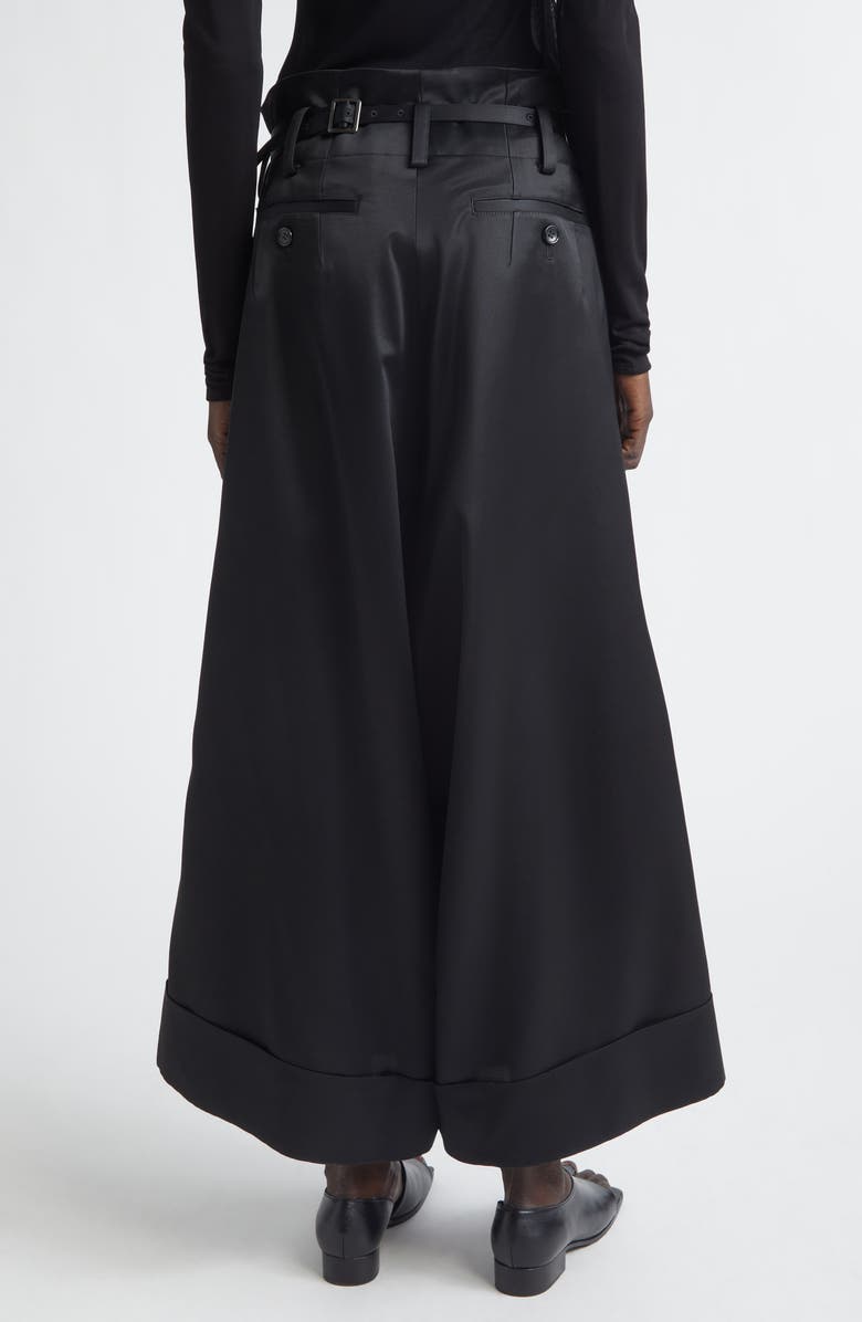 Junya Watanabe Pleated Cuffed Wide Leg Pants, Alternate, color, Black