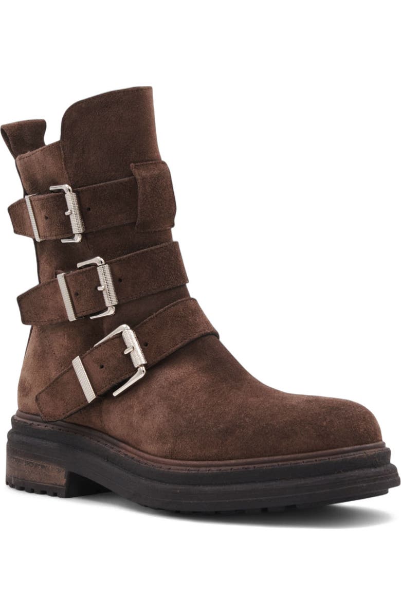 Aquatalia Follina Weatherproof Bootie, Main, color, Taupe Suede