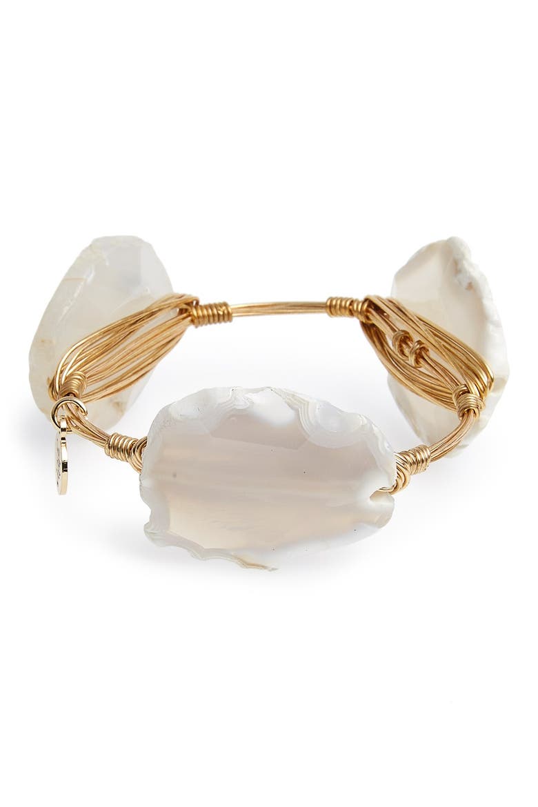 Stone Bracelet, Alternate, color, WHITE