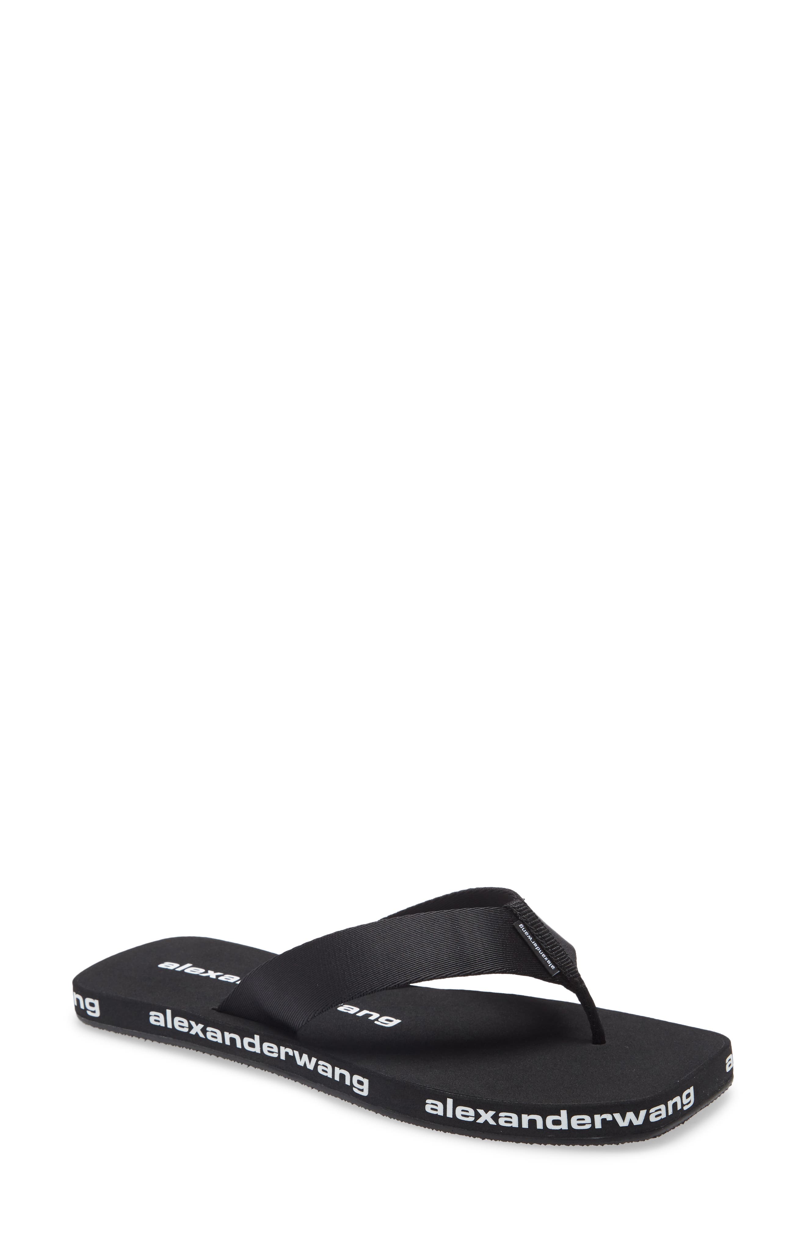 Alexander Wang Logo Flip Flop, Main, color, 