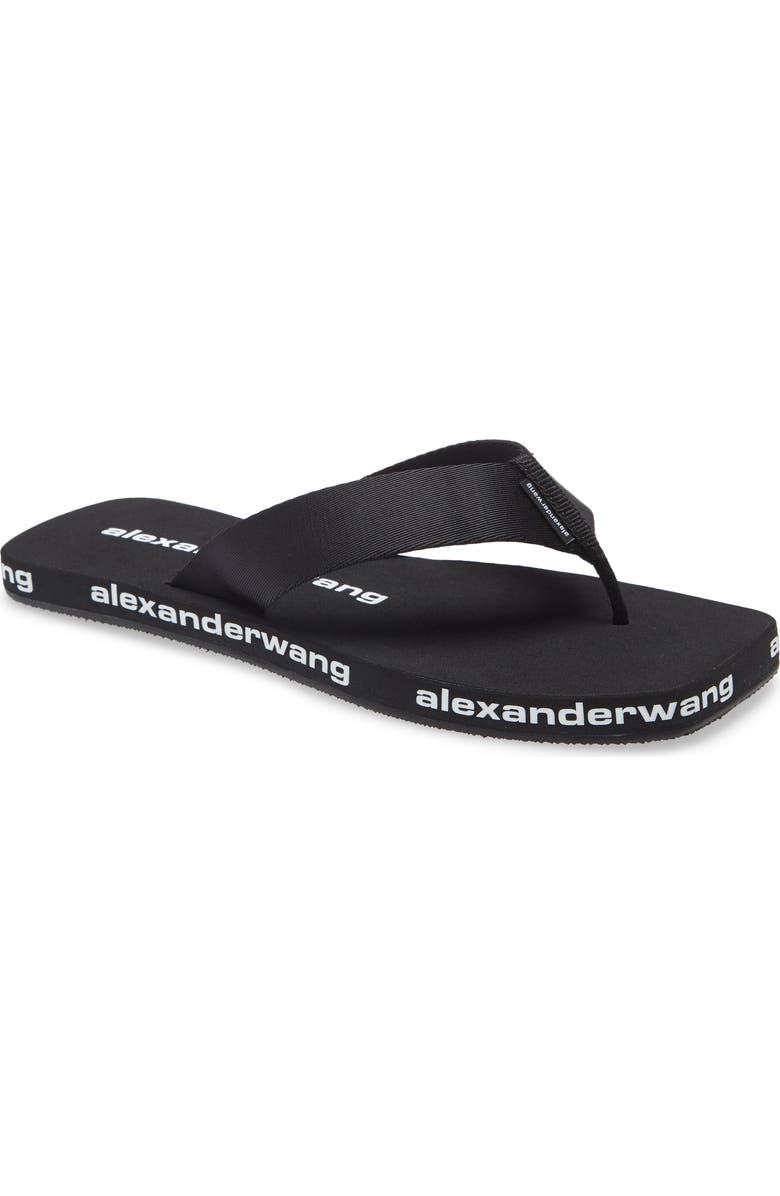 Alexander Wang Logo Flip Flop, Main, color,