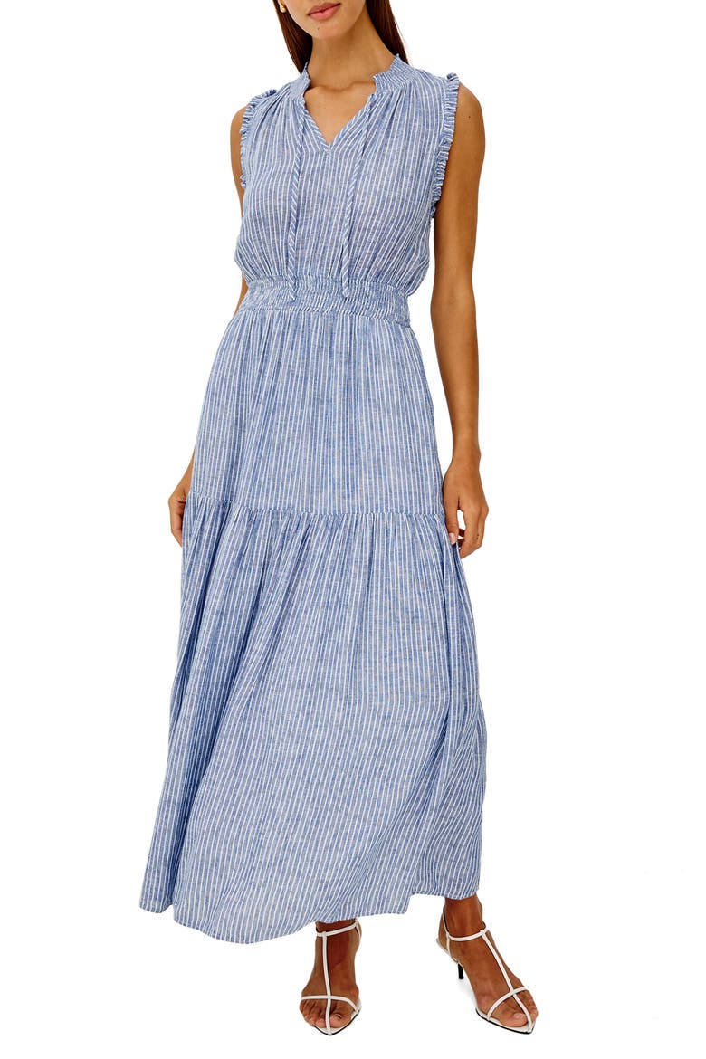 Alessi Stripe Sleeveless Dress, Main, color, BARLETTA STRIPE