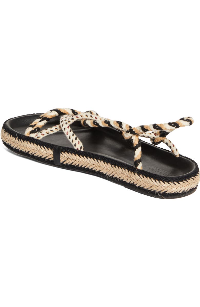 Isabel Marant Kitza Rope Sandal, Alternate, color, Khaki Multi/ Black
