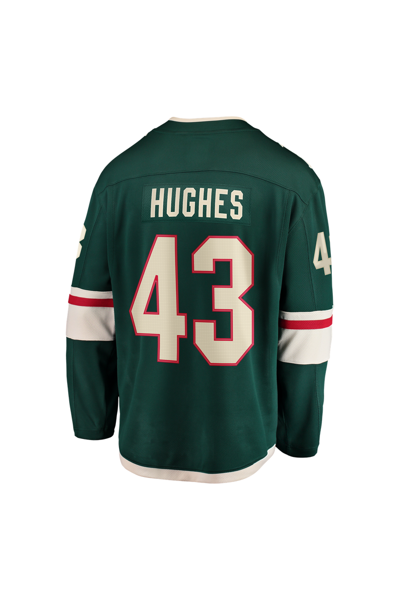 Men's Fanatics Quinn Hughes Green Minnesota Wild Home Breakaway Jersey, Alternate, color, Green