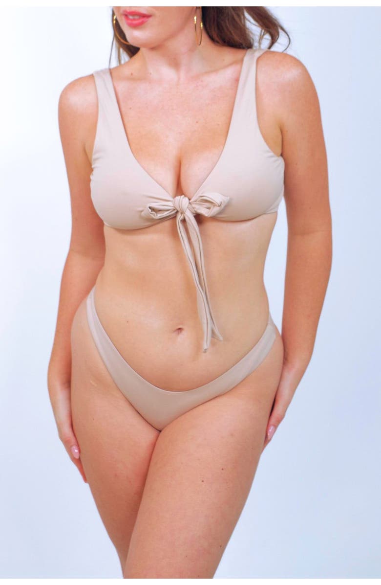 Mary Mercedes Amelia 2-way Bikini Top, Alternate, color, Cream