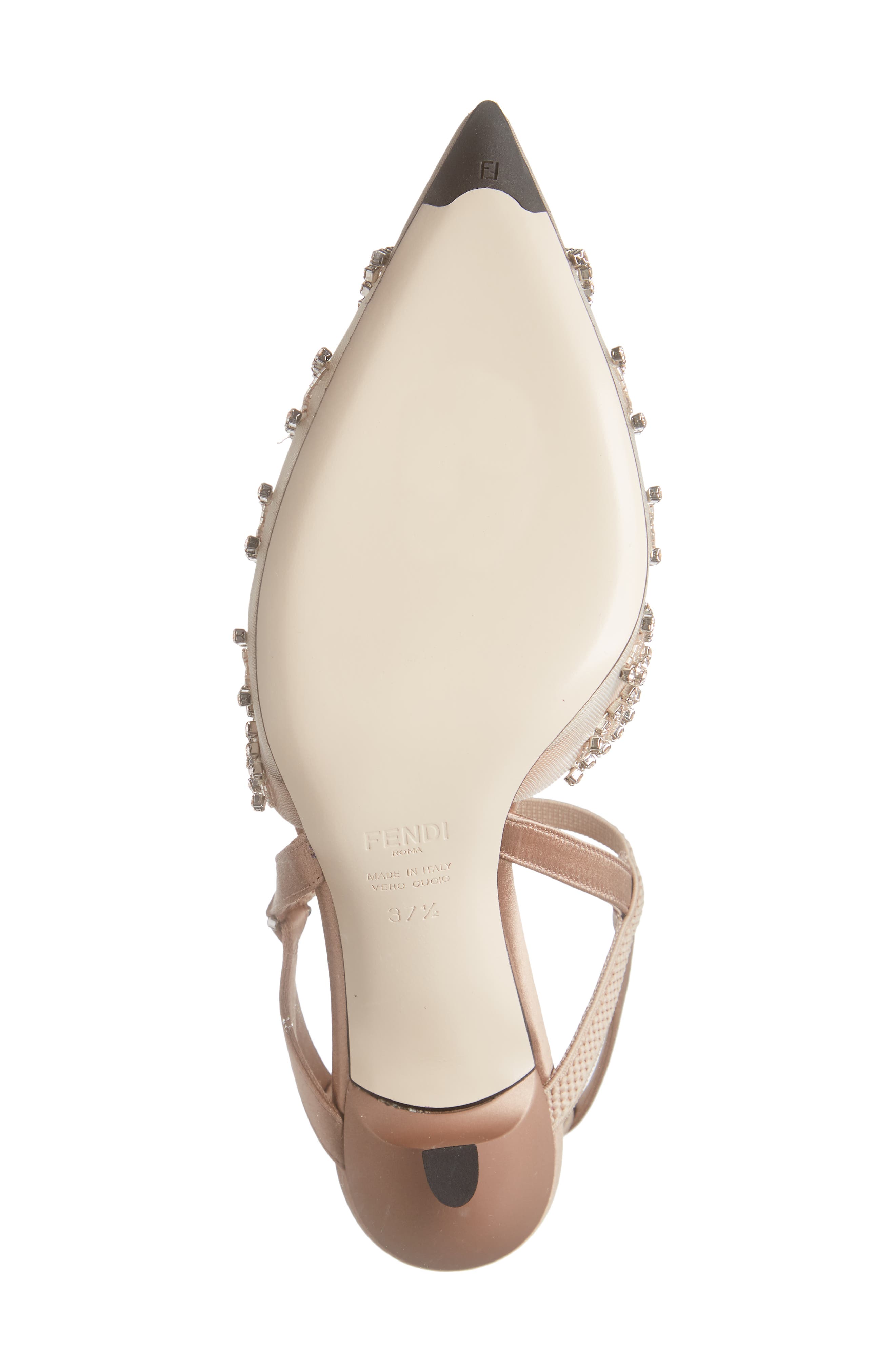 Fendi Colibri Crystal Embellished Slingback Pump, Alternate, color, 
