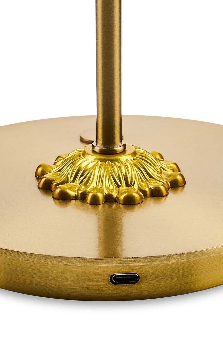 MACKENZIE CHILDS Courtly Check LED Rechargeable Dome Table Lamp, Alternate, color, Black