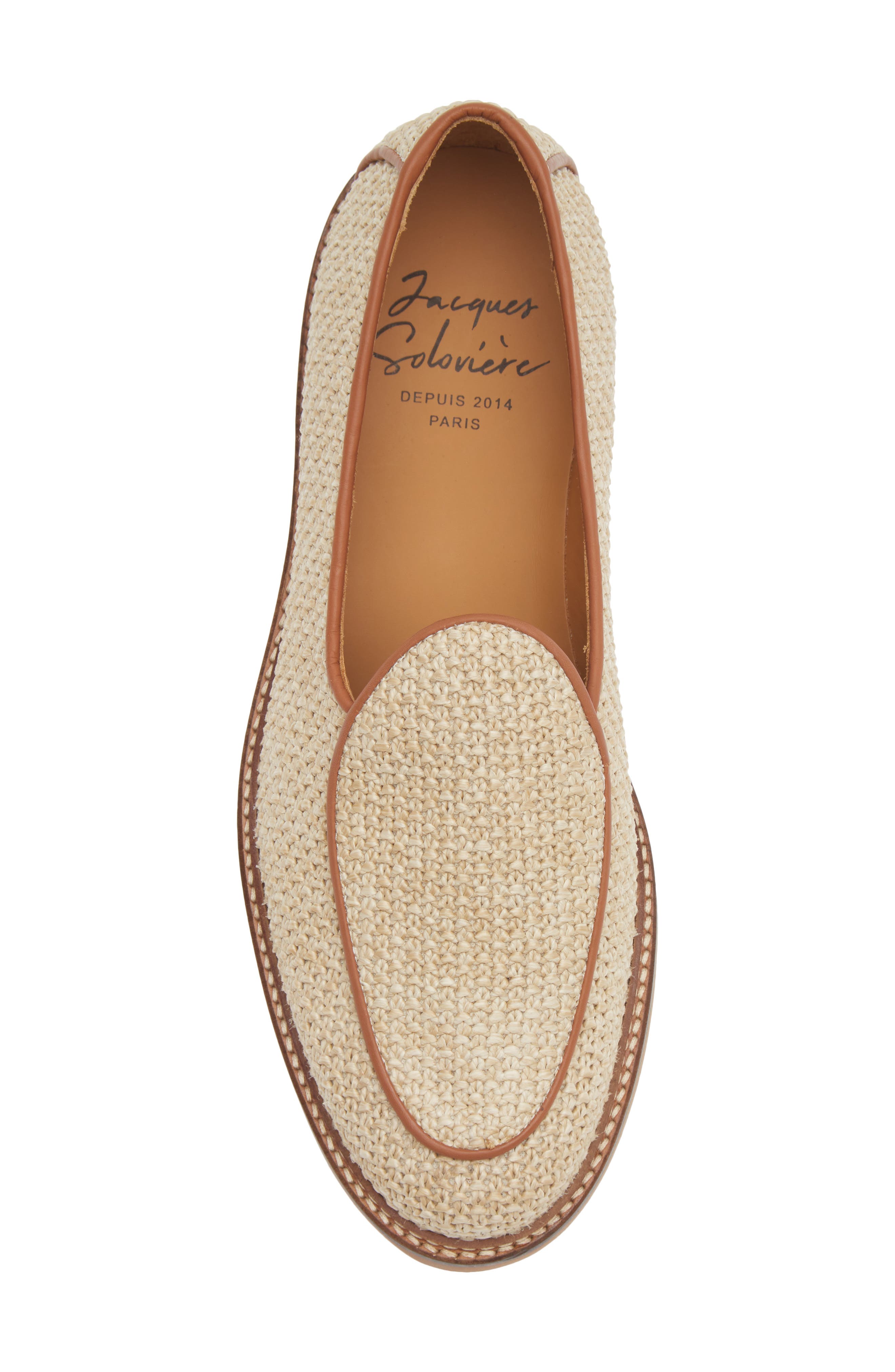 JACQUES SOLOVIERE Lex Raffia Loafer, Alternate, color, Raffia