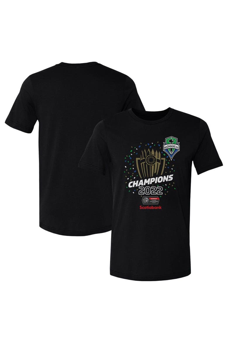 Men's Black Seattle Sounders FC 2022 CONCACAF Champions League Champions T-Shirt, Main, color, Black