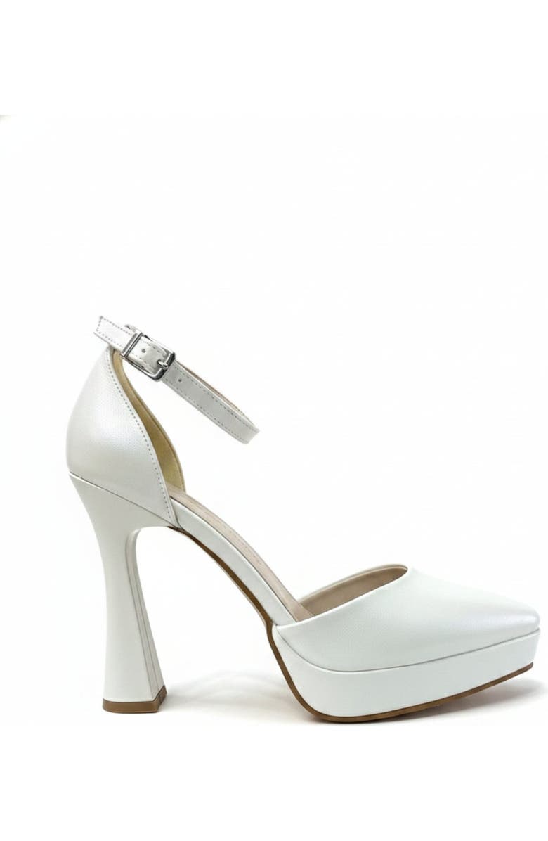 Forever & Always Shoes Aster Pointed Toe Wedding Platform Pump, Alternate, color, Ivory