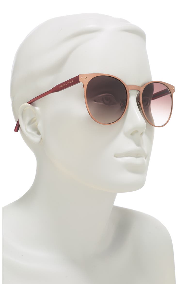 54mm Round Sunglasses, Alternate, color, RED PINK BROWN