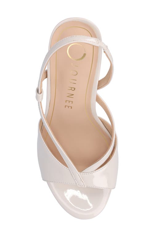 Journee Collection Varra Slingback Sandal In Bone Patent