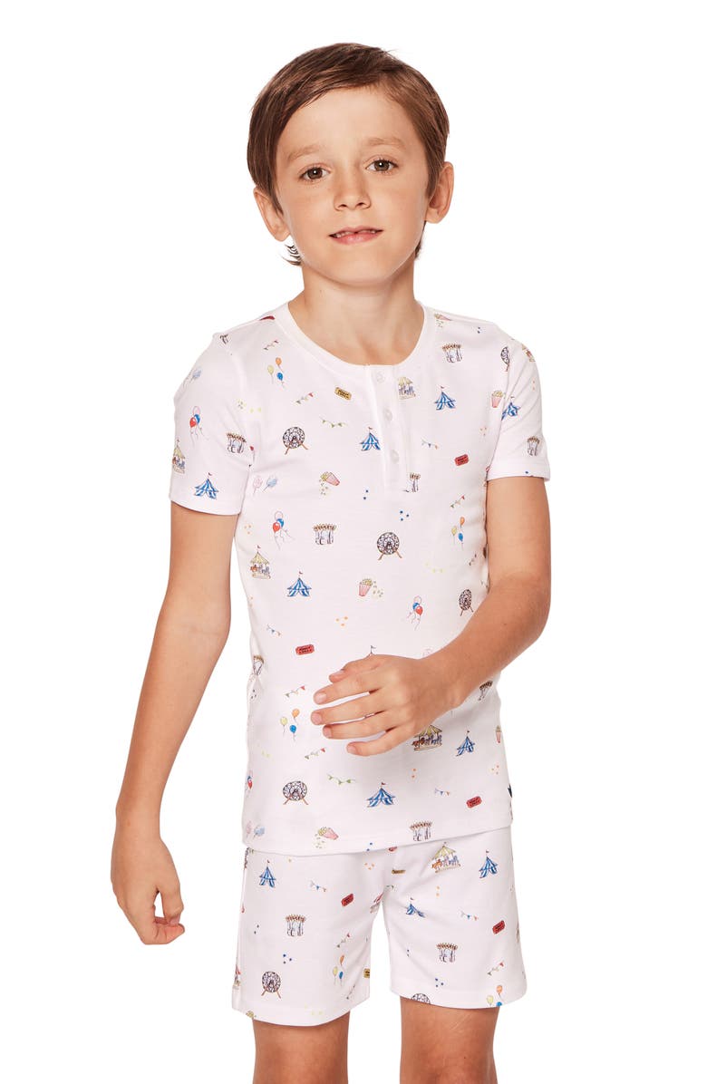 Petite Plume Kids' Fitted Pima Cotton Short Pajamas, Alternate, color, 