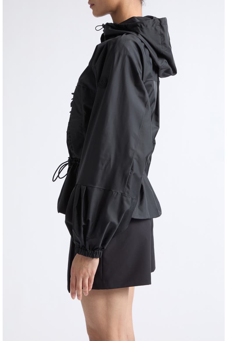 Imaginaire Short Nylon Canvas Parka, Alternate, color, BLACK