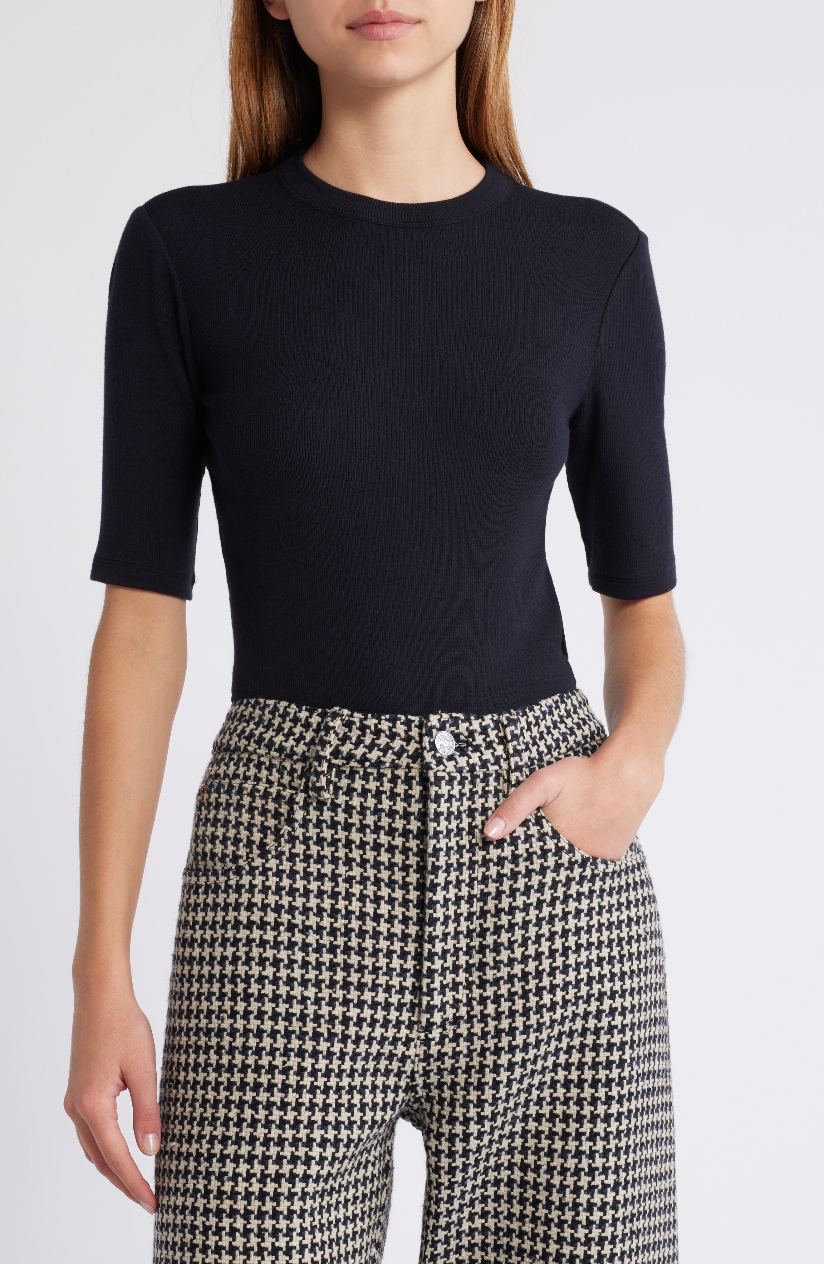 FRAME Rib Crewneck T-Shirt