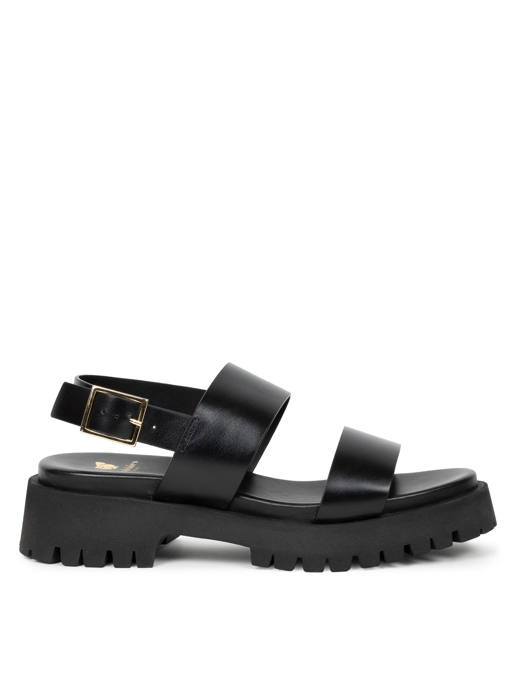 Nami Flat Sandals, Main, color, Absolute Black