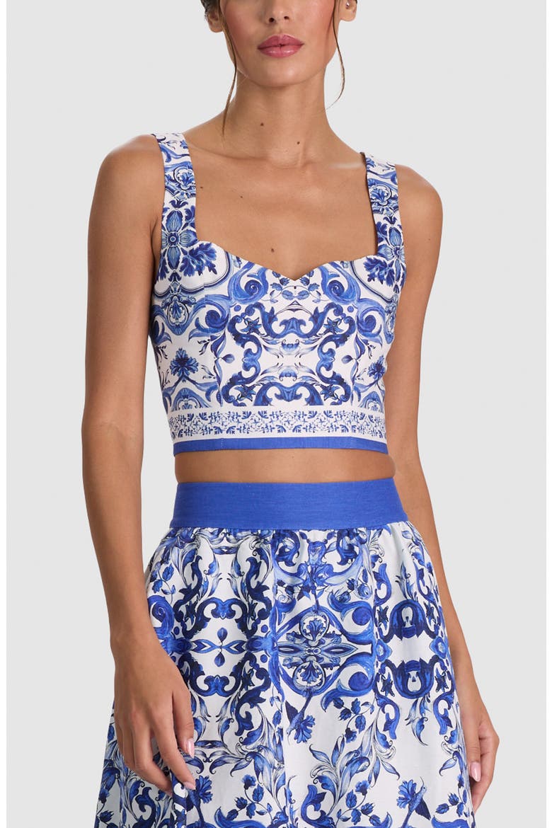 Miriam Tie Back Linen Blend Crop Top, Alternate, color, SOLSTICE