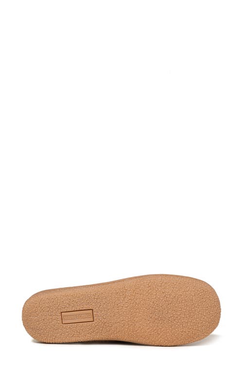 Minnetonka Camp Collar Faux Fur Scuff Slipper In Animal Print
