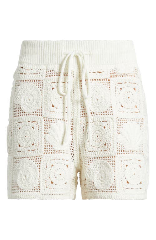Rails Catalina Crochet Stitch Drawstring Shorts In White