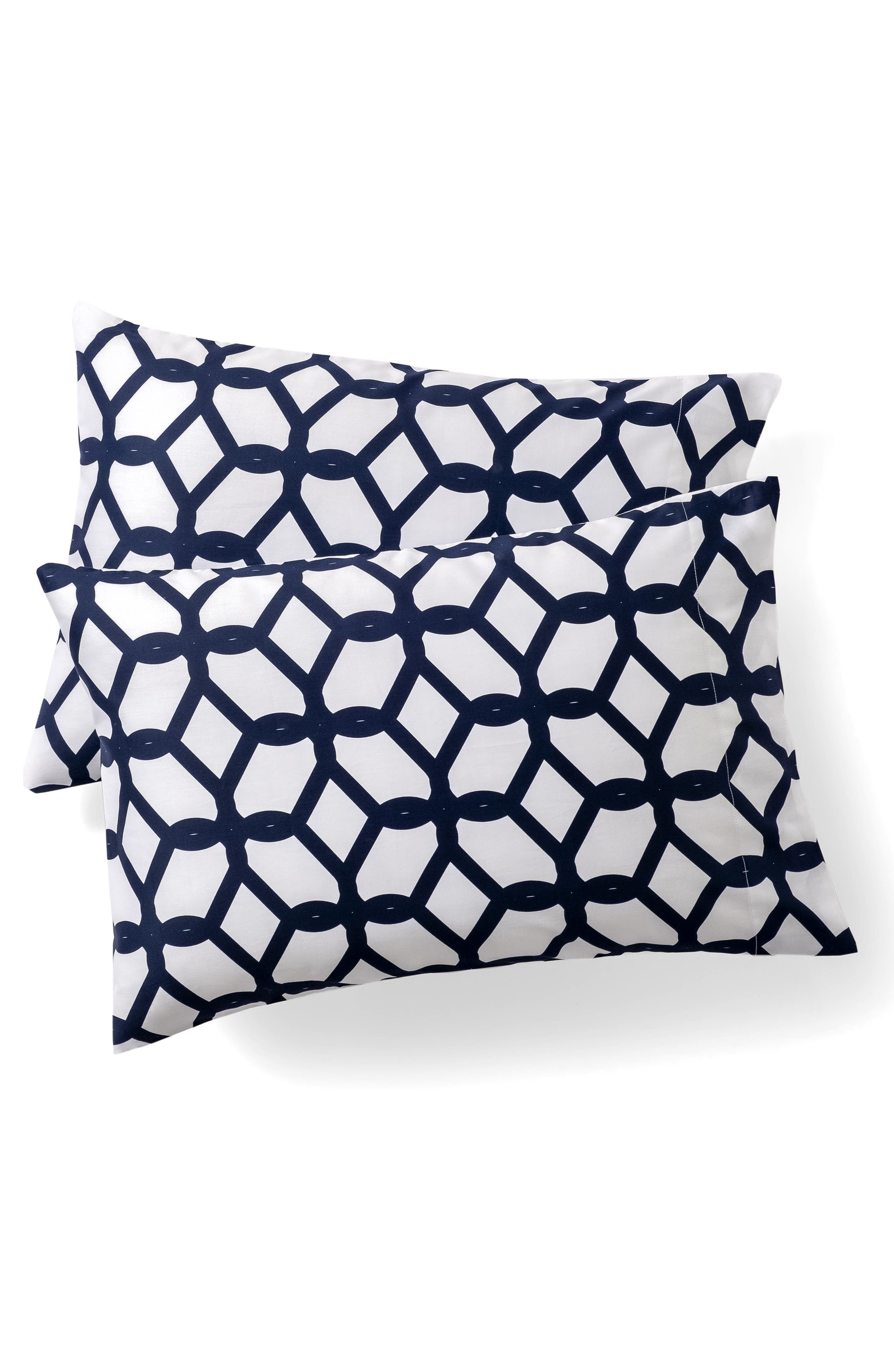 Set of Two Chain Print Pillowcases