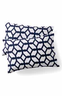 Set of Two Chain Print Pillowcases