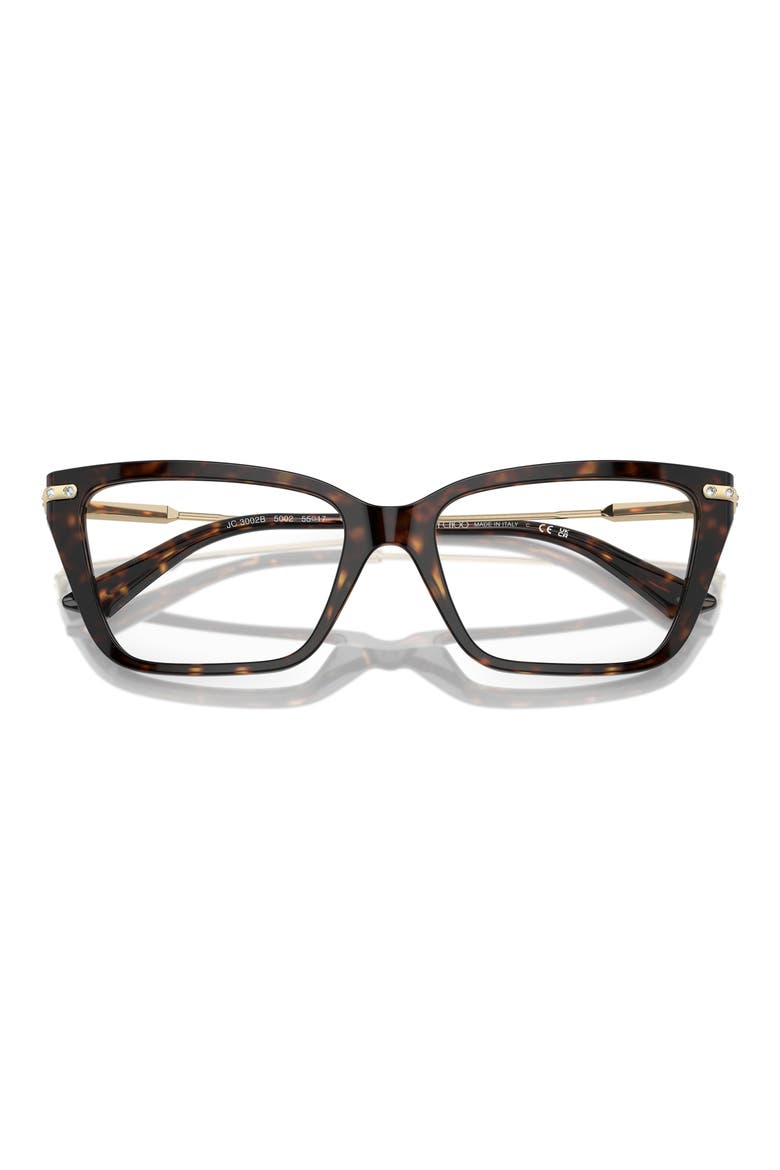 53mm Cat Eye Optical Glasses, Alternate, color, HAVANA / DEMO LENS