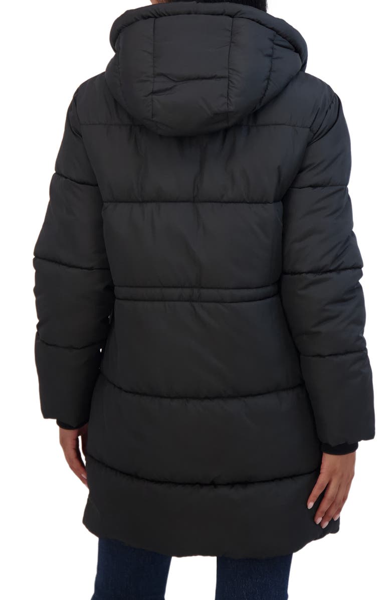 Sebby Cozy Faux Fur Lined Hood Puffer Jacket, Alternate, color,
