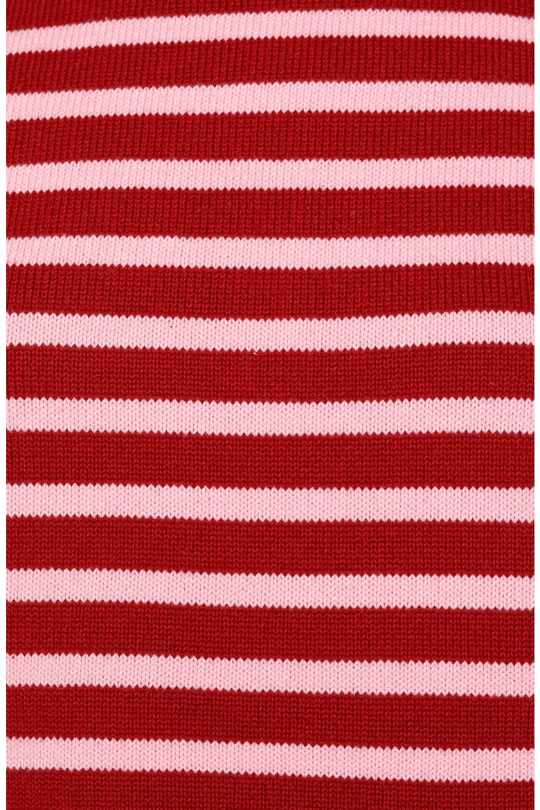 Ilona Stripe Knit Tank & Shorts Set, Alternate, color, BURGUNDY/ PINK STRIPE
