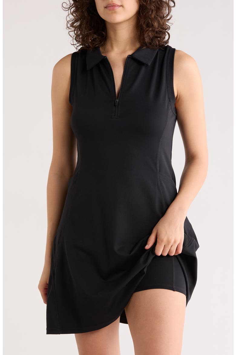 Replay Sleeveless Polo Dress & Shorts Set, Alternate, color, BLACK