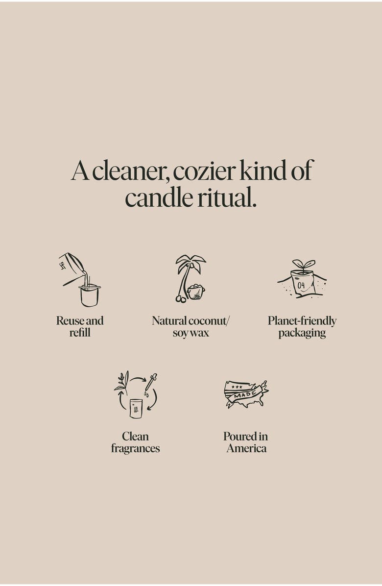 SIBLINGS No. 06 Sandalwood Refillable Candle, Alternate, color, Cardamom/ Sandalwood/ Vanilla