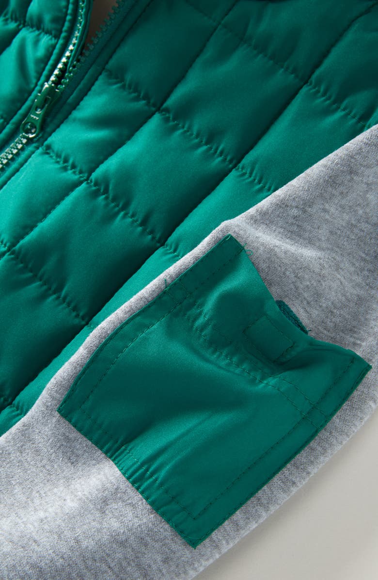 Tucker + Tate Kids' Summit Crest Mixed Media Jacket, Alternate, color, Green Pothos