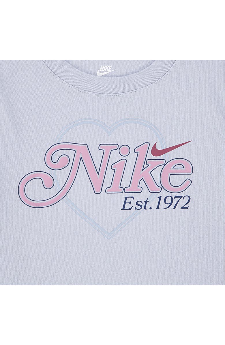 Nike Kids' Varsity Prep Heart Cotton Blend Graphic T-Shirt, Alternate, color, Bad-Ghost