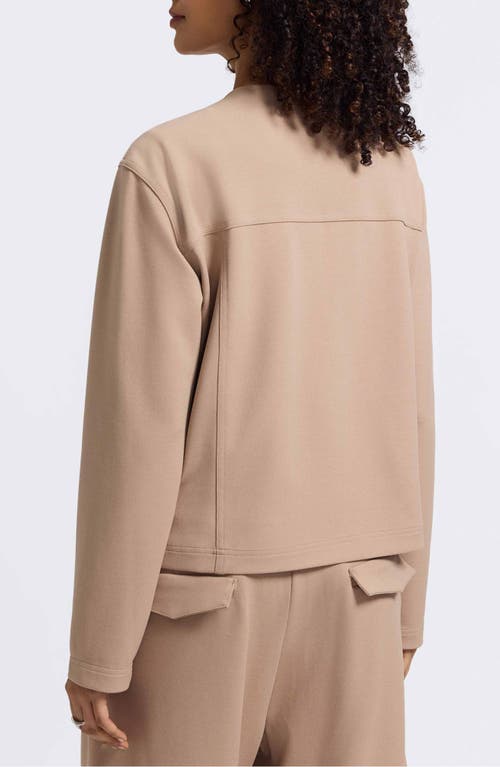Foxcroft Valerie Crepe Knit Jacket In Neutral