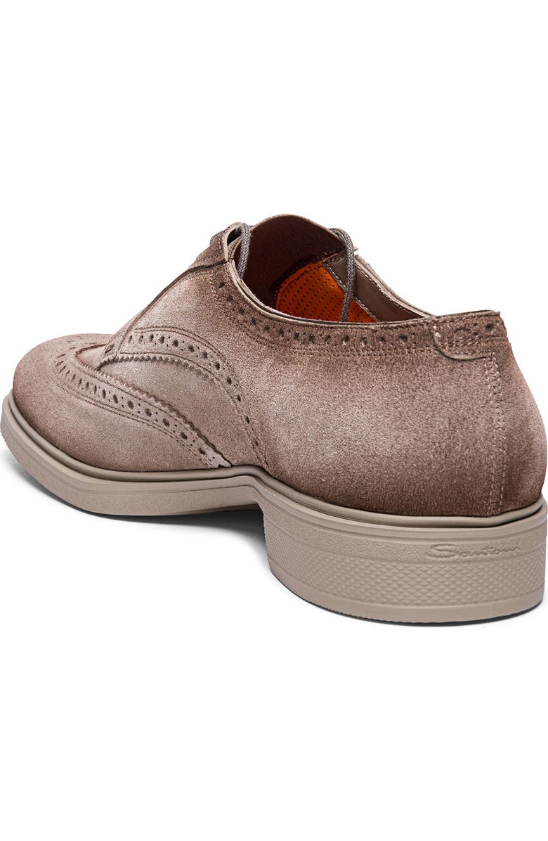 Santoni Easy Wingtip Brogue Derby, Alternate, color, Brown