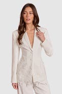 Coast Longline Floral Embroidered Blazer