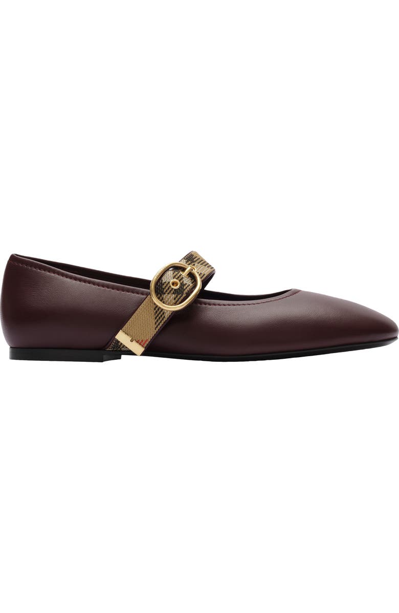 Burberry Robin Mary Jane Ballet Flat, Main, color, Vineyard Red