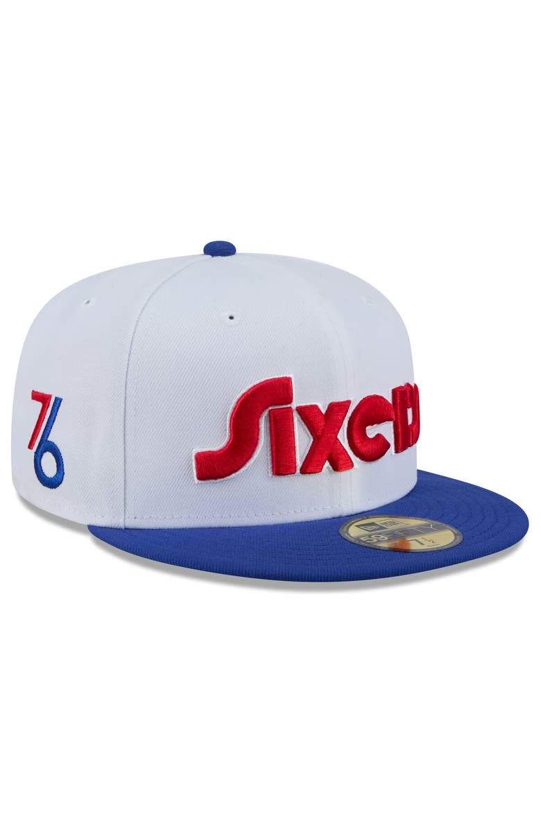 New Era Men's New Era  White Philadelphia 76ers 2024/25 City Edition 59FIFTY Fitted Hat, Main, color, White