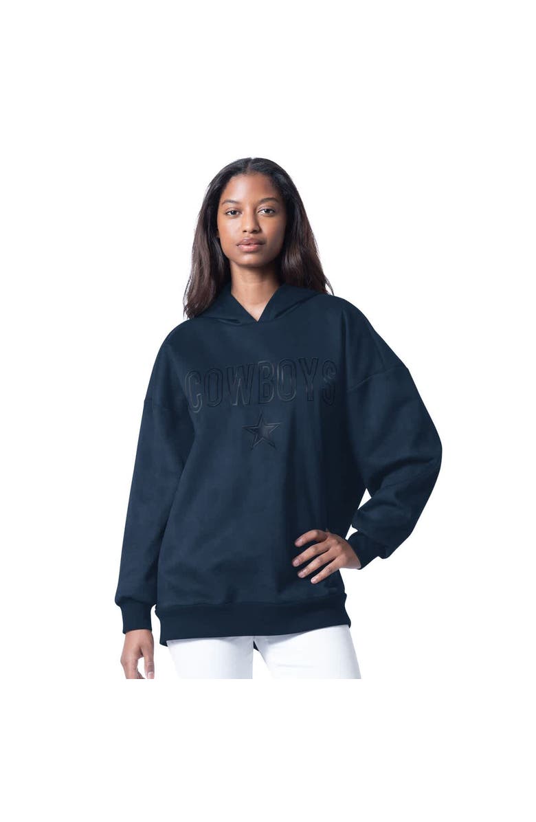G-III 4HER BY CARL BANKS Women's G-III 4Her by Carl Banks Navy Dallas Cowboys Best Hitter Oversized Tunic Pullover Hoodie, Main, color, Navy