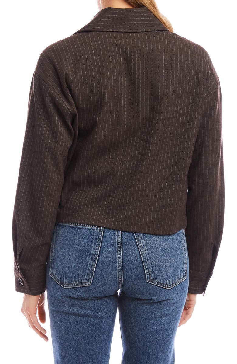 FIFTEEN TWENTY Pinstripe Crop Jacket, Alternate, color,