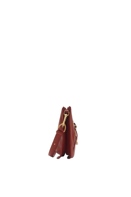 Shop Burberry Shield Twin Bag In Rust