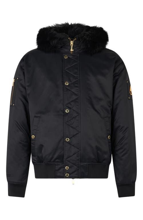 Moose Knuckles Denali Bomber Jacket In Black
