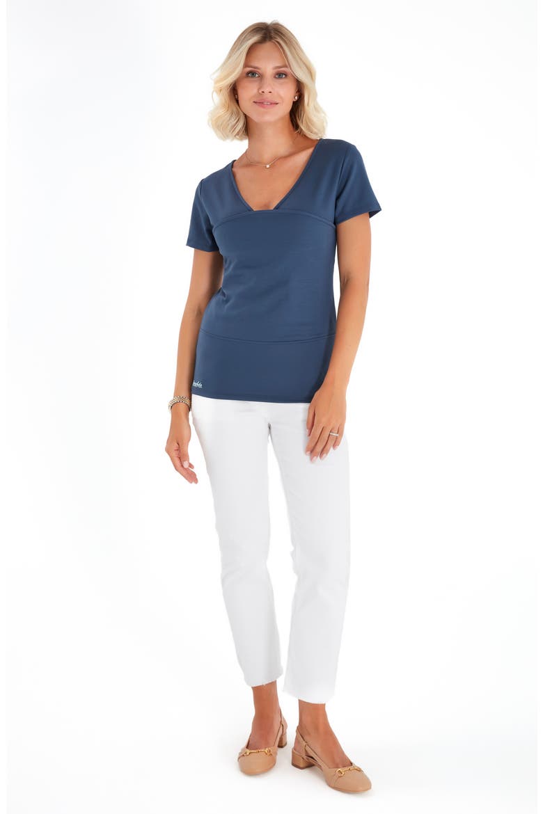 Hands Free Baby Carrier Maternity/Nursing Top, Alternate, color, NAVY BLUE