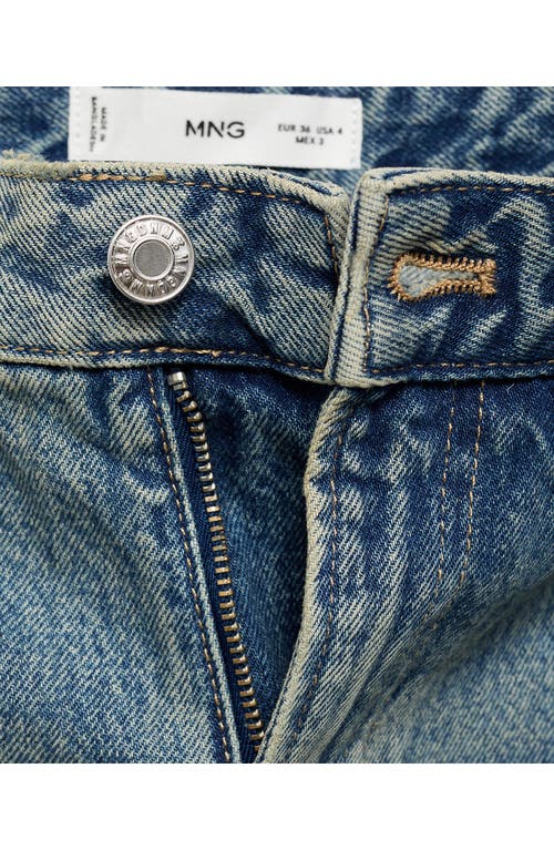 Mango Straight Leg Jeans In Blue