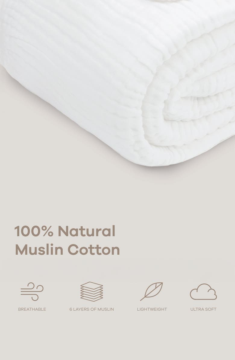 Comfy Cubs Adult Muslin Blanket, Alternate, color, White