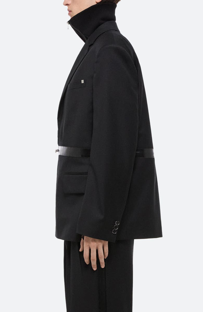 Helmut Lang Zip Panel Driver Wool Blazer, Alternate, color, 
