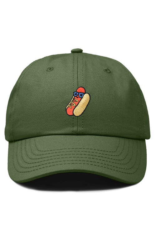 Dalix Dog Days Embroidered Casual Cap In Olive