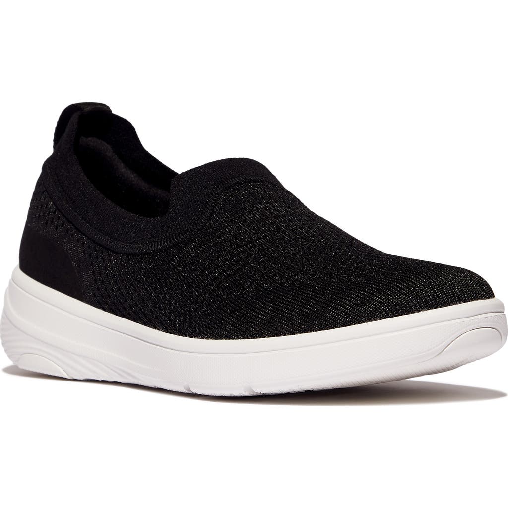 Fitflop Uberknit Slip-on Sneaker In Black