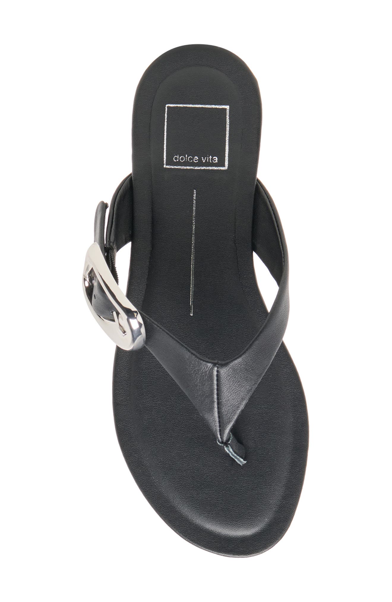 Dolce Vita Rossa Flip Flop, Alternate, color, Black Leather